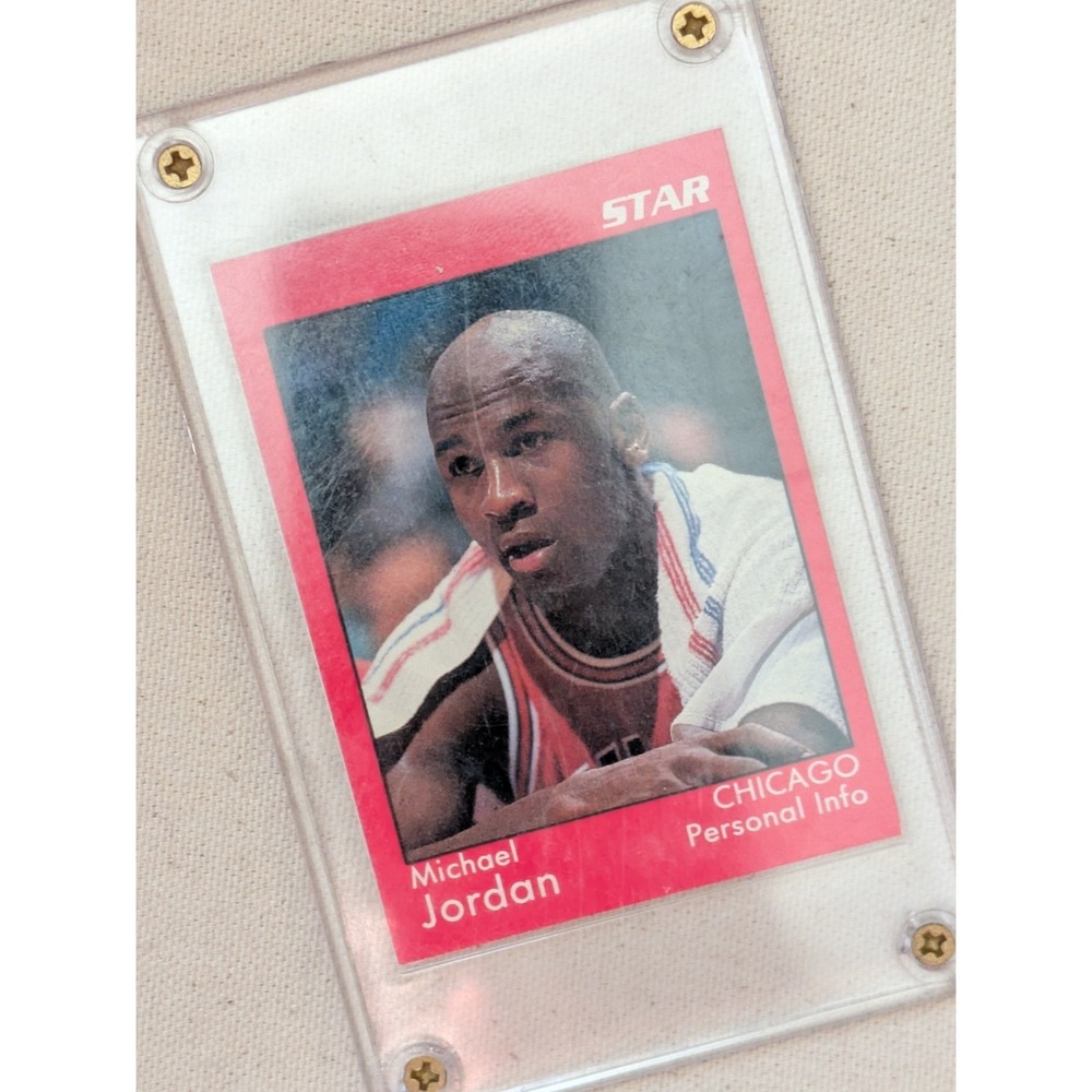 1991 Star Michael Jordan 5 of 5 Chicago Personal Info Promo Card Bulls